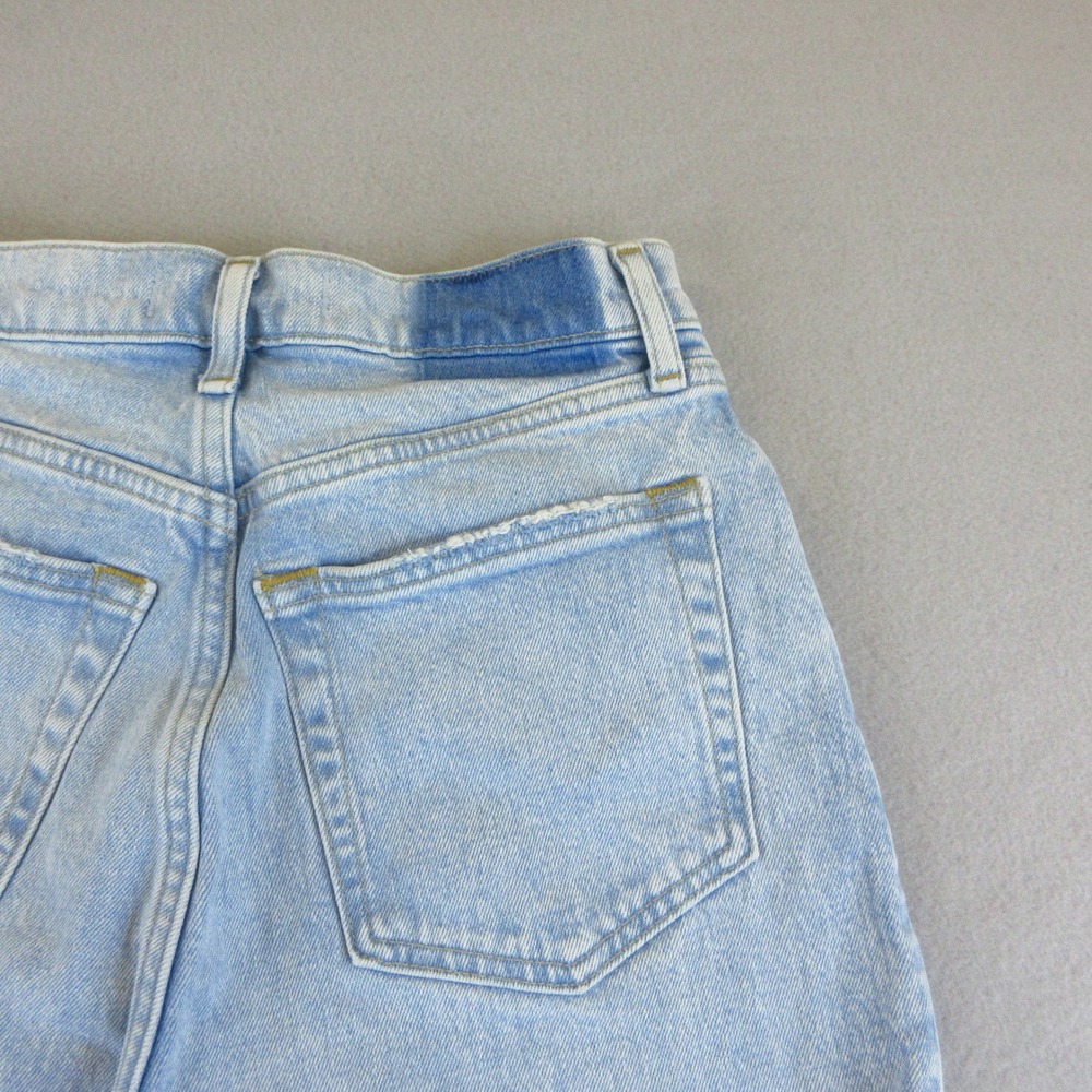 Abercrombie & Fitch Jeans Women 26/2S The Dad High Rise Light Blue Distressed - Picture 5 of 15